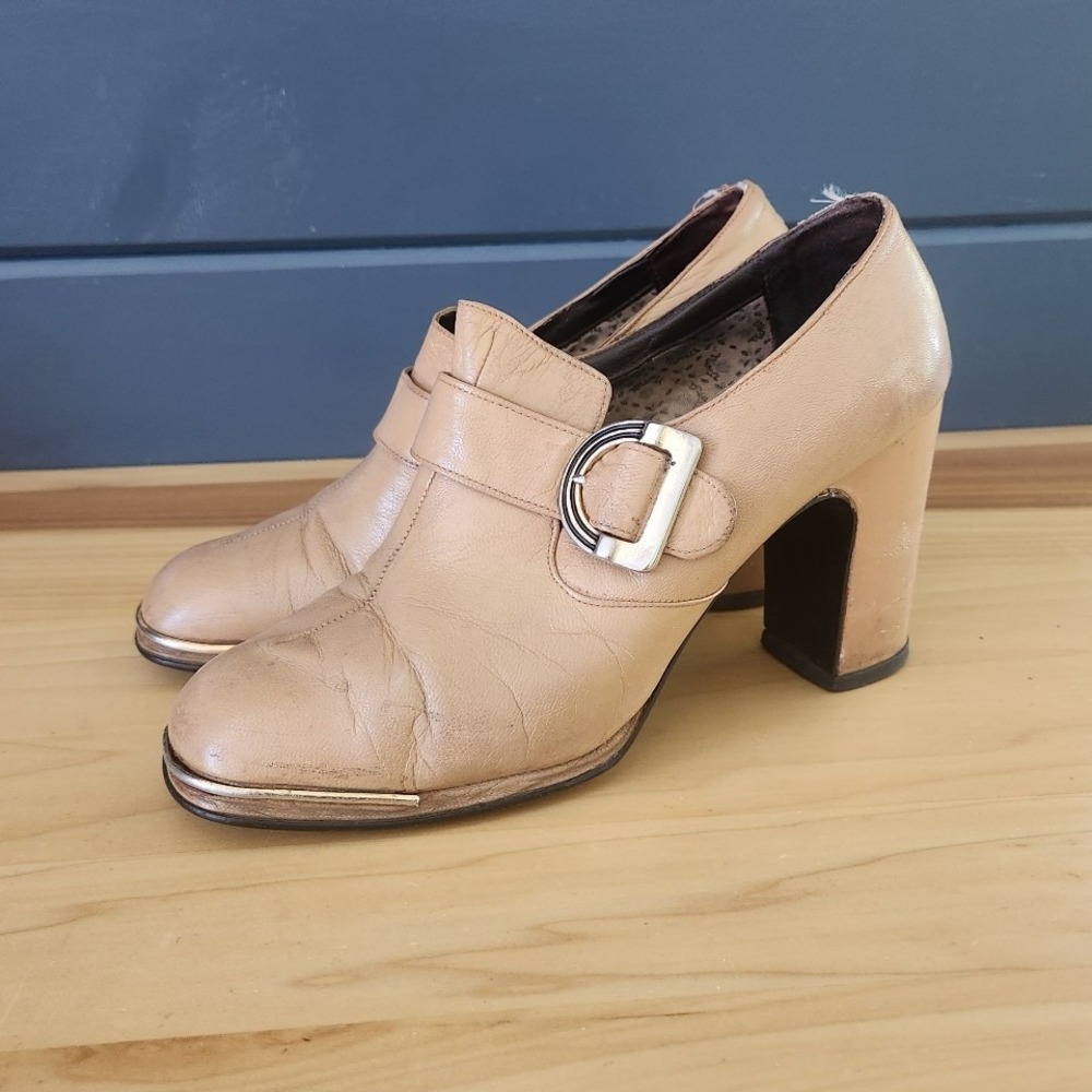 70s Faux Leather Heels